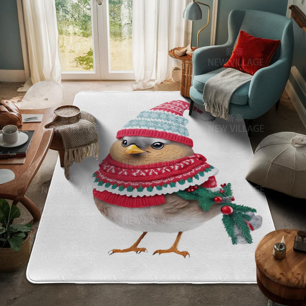 House Entrance Carpet Home Door Mat Living Room Bath Foot Bathroom Non-slip Water Absorption Rugs Bath Merry Christmas Winter