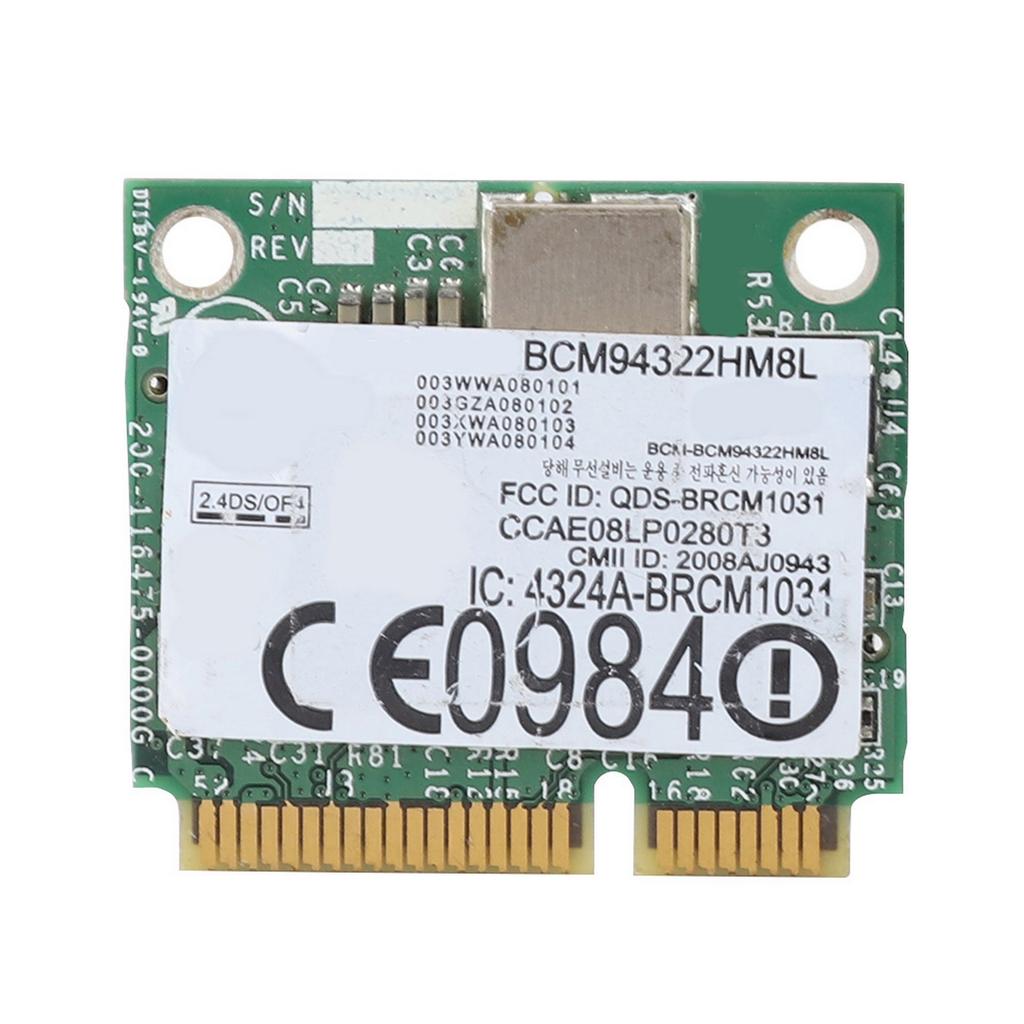 BCM94322HM8L DW1510 Dual Band 300Mbps Mini PCI E Wireless Network Card For DELL E4200 E5500