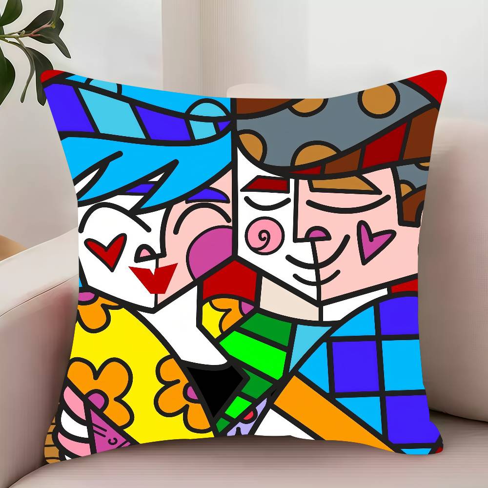Luxury Fashion B-Brittos Art Pillow Case Decor Protective Covers Comfortable soft for Sofa Living Room Home office