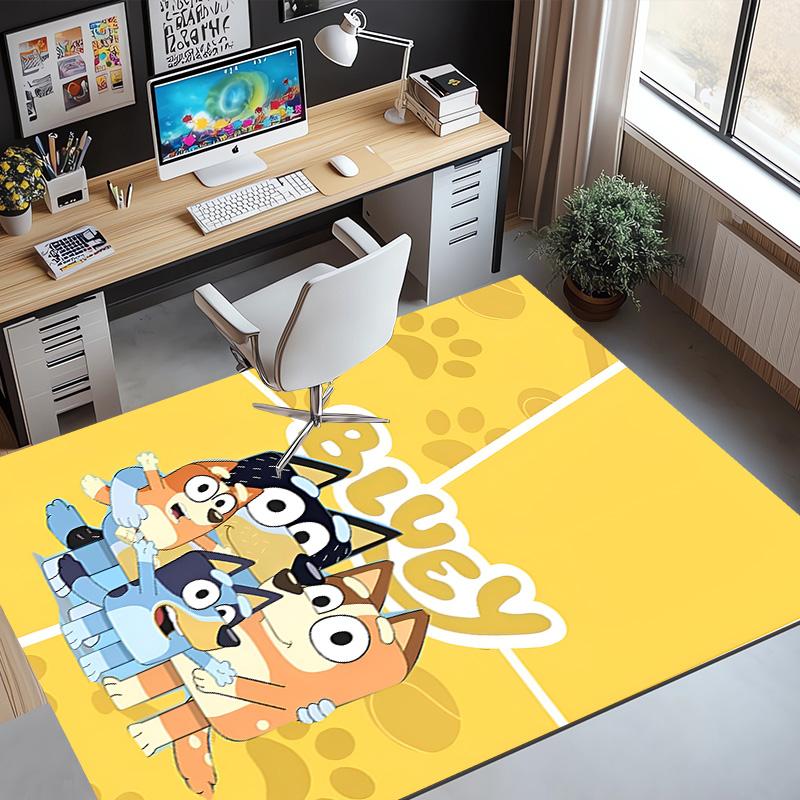 Bluey Pattern Rug, Indoor/Outdoor Mat, for Picnic, Gameroom, Bedroom, Office, Living Room, Home Decor Carpet, Birthday Gift