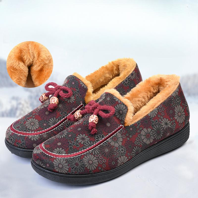 New Soft-soled Cotton Shoes with Fleece and Warm Cotton Boots for Women