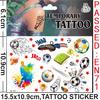Soccer Theme Party Favor Football Reusable Straw Funny Puzzle Sticker Keychain Braclet Children's Birthday Party Decoration Gift
