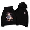 Women's Plus Size Gray Donald Duck Hoodie - American Style, Silver Fox Velvet, Thickened for Autumn Winter.