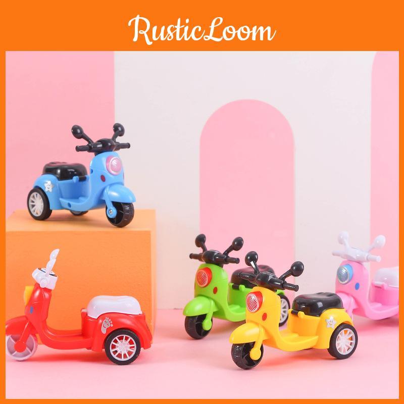 Mini Simulation Inertial Three Wheel Motorcycle Model Children Toy For Gift