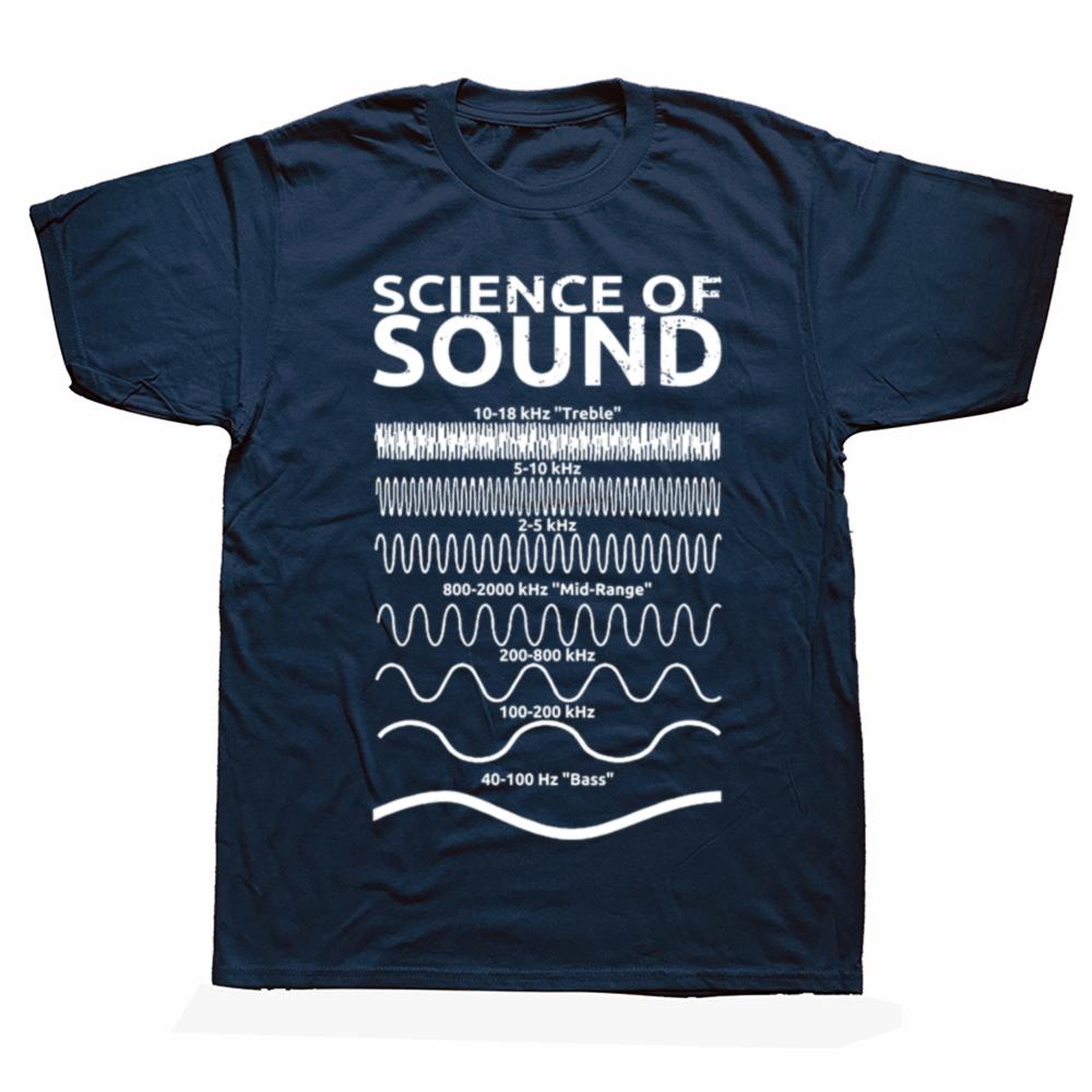 Men T Shirt Science of Sound Engineer Washed T Shirts Kawaii Audio Engineer Musician Summer Tee Shirt Streetwear Tops Gift