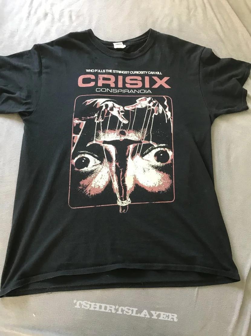 Crisix Conspiranoia T shirt metal band shirt gift for fan reprinted TE9084 Unisex T-Shirt L