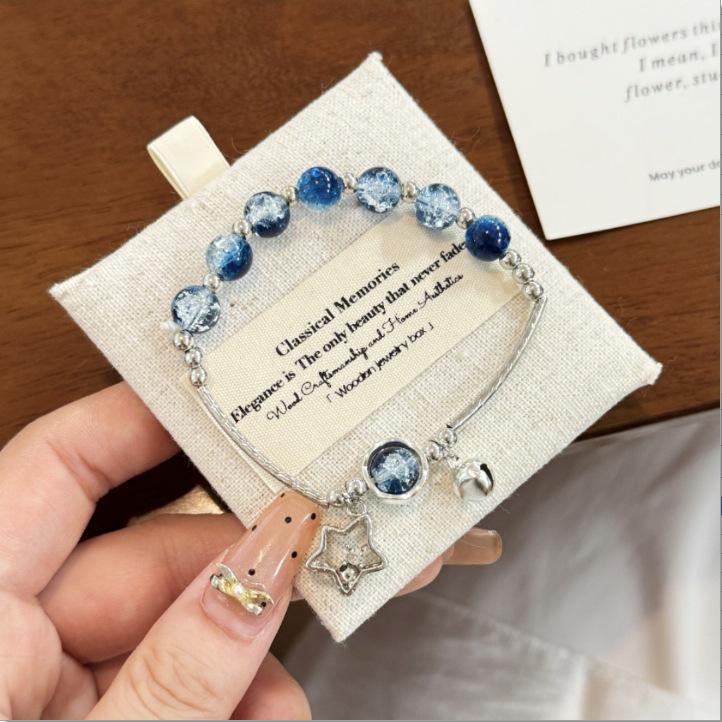 Niche Star Bead Love Heart Bracelet - Adjustable Y2K Bestie Couple Bangle