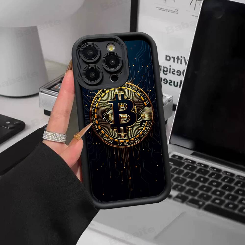 B-Bitcoin Phone Case For IPhone 17 16 15 14 13 12 11 Air Plus Pro Max Soft Back Cover
