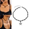 Thorn Chain Star Charm Neckwear Pendant Necklace Y2K Neck Jewellery Neckchain