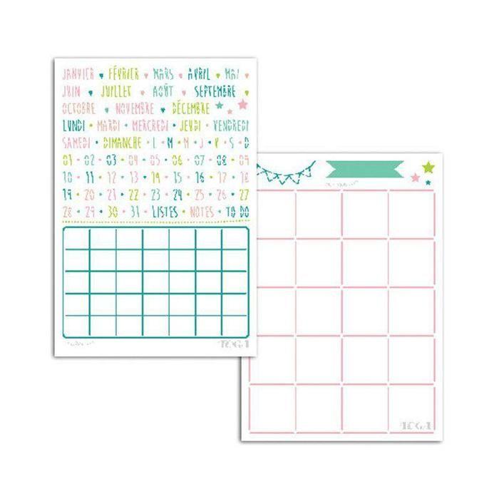 Stencils - Toga - Monthly Pages X2 - 15x20cm - Multicolor - DIY Bullet Journal