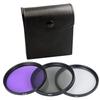 3 Pcs Purple Light CPL FLD Lens Filter Set with Bag Camera 49MM 52MM 55MM 58MM 62MM 67MM 72MM 77MM Glass Protector Replacement