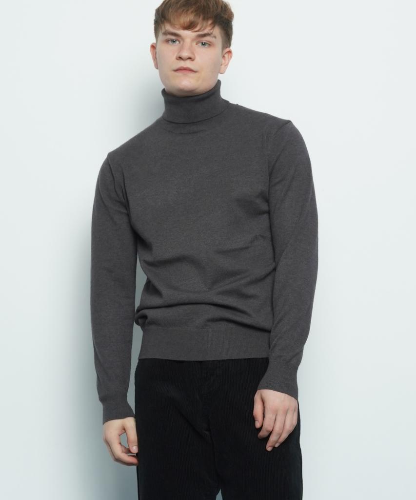 THE-ABON M613 Cash Polar Knit Charcoal