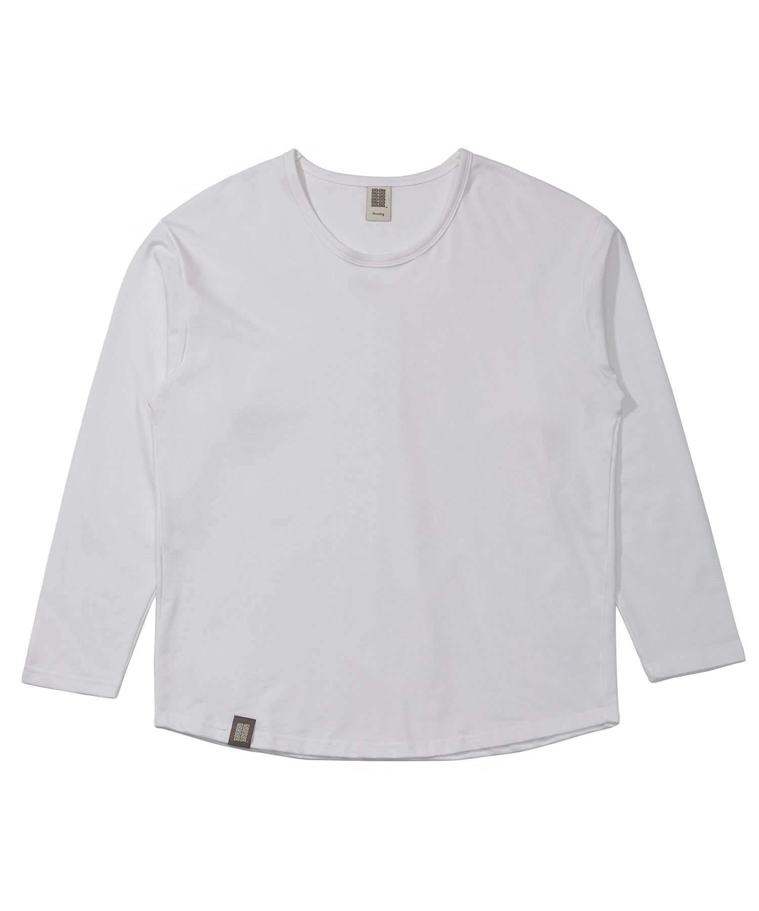A Nothing Essential Pleat U-Neck Tee (Off-White) S
