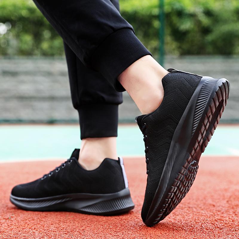 Men's Running Sports Shoes Light Knitted Jogging Shoes Breathable Outdoor Sneakers for Walking Traveling Male Trainers