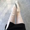 Japanese Sweet Lolita Tights Women Kawaii White Bow Panty Socks Female JK Style Black Sexy Fishnets Stockings Thigh High Socks