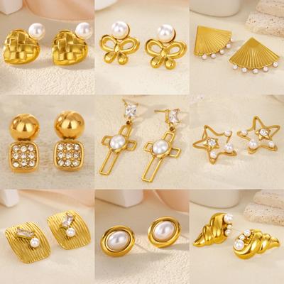 Boucles d'oreilles étoile à cinq branches créatives, simples et à la mode, pour un tempérament doux et cool de femme, boucles d'oreilles polyvalentes.