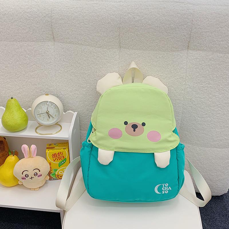Bear Backpack Print With Cute Cartoon Pattern Students Schoolbag Gift Durable