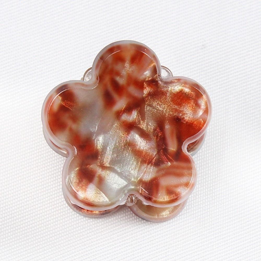 4 Pcs Flower Shape Geometric Hair Claw PVC Crab Claw Clips Fashion Kids Barrettes Daily Wear