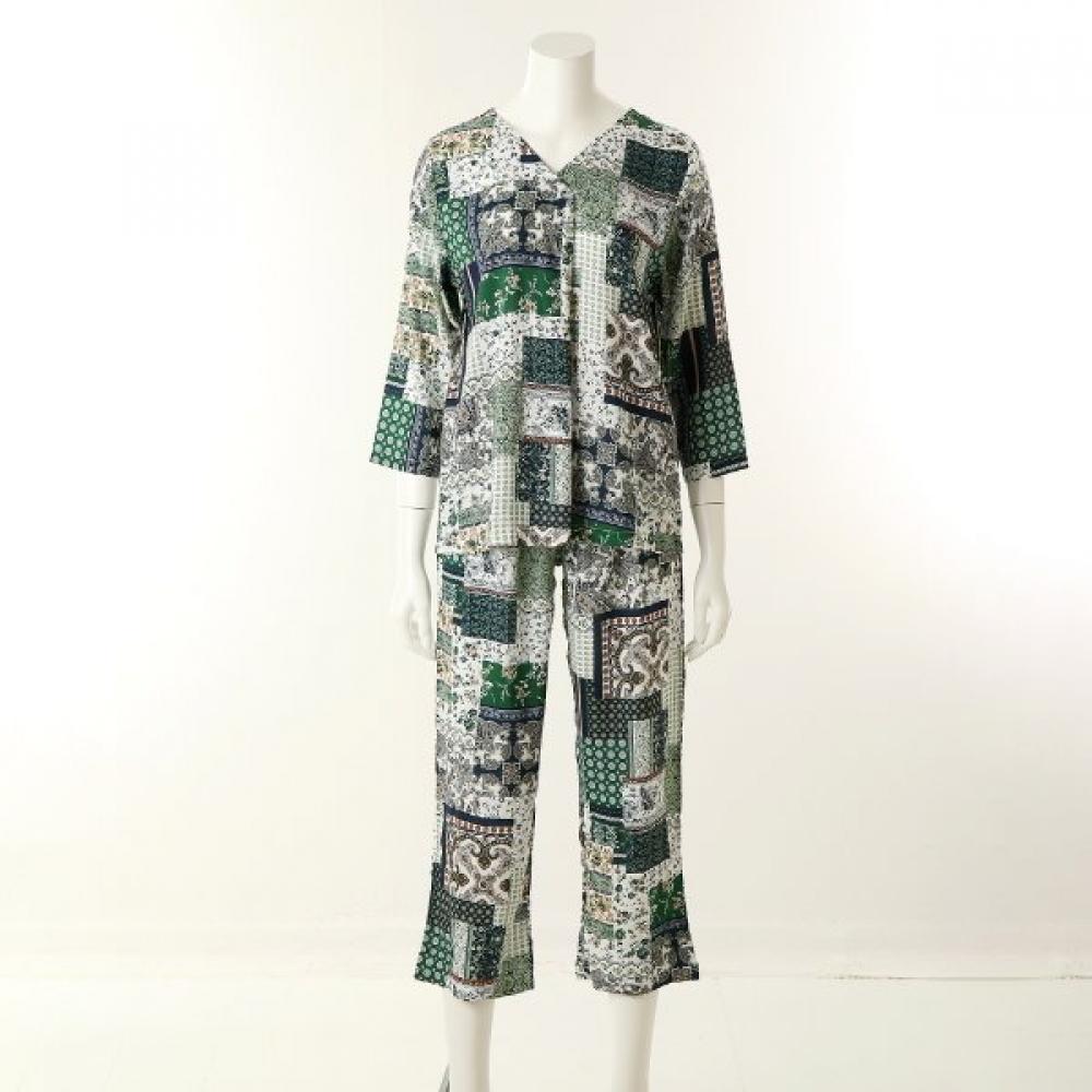 

Wacoal Women S Rayon paiSley Loungewear Set wpa373wS+wpa373wp 100/105