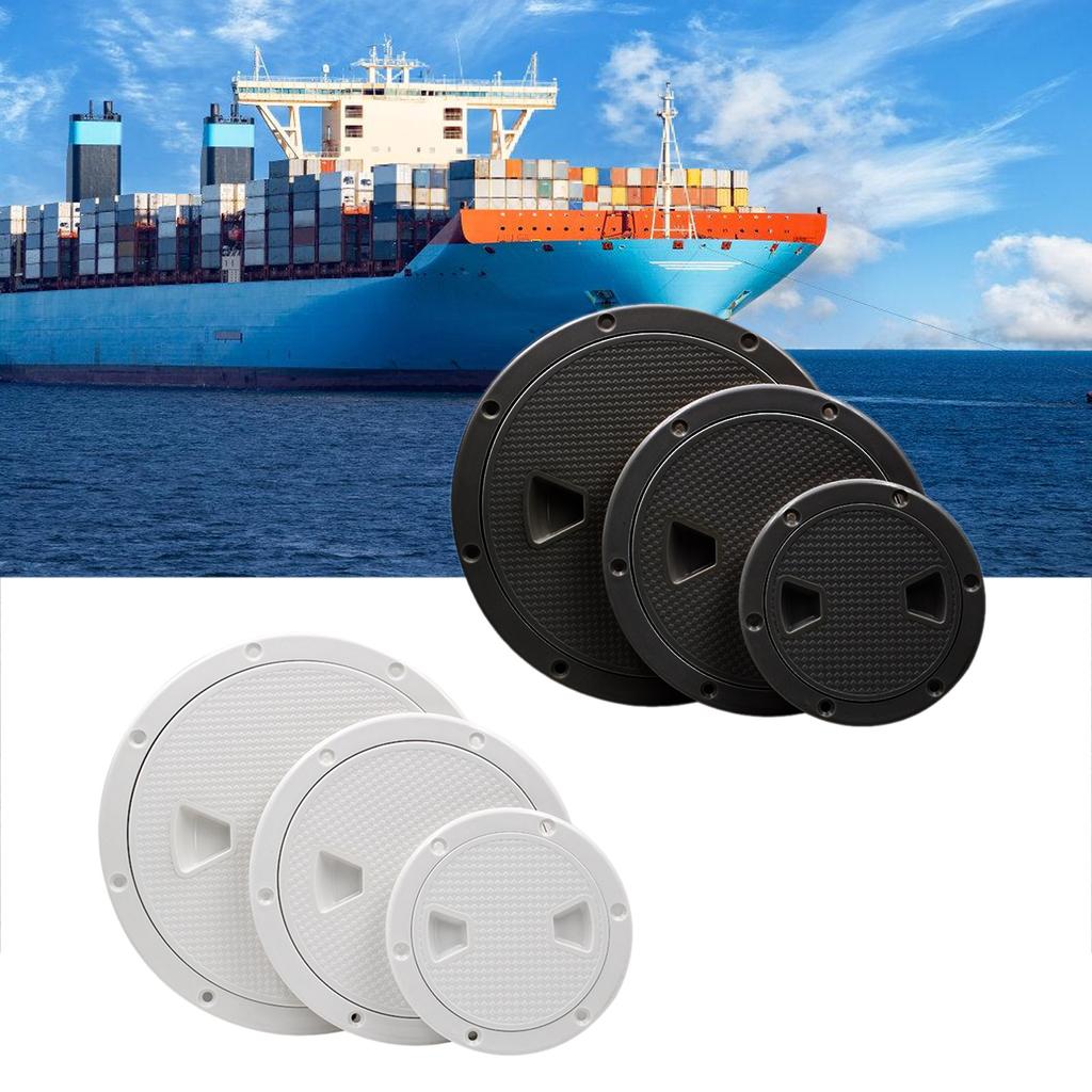 Boat Access Hatches Cover 4/6/8 Inch ABS Round Inspection Plate Twist Screw Out Deck Plate Simple Install for Marine Dec