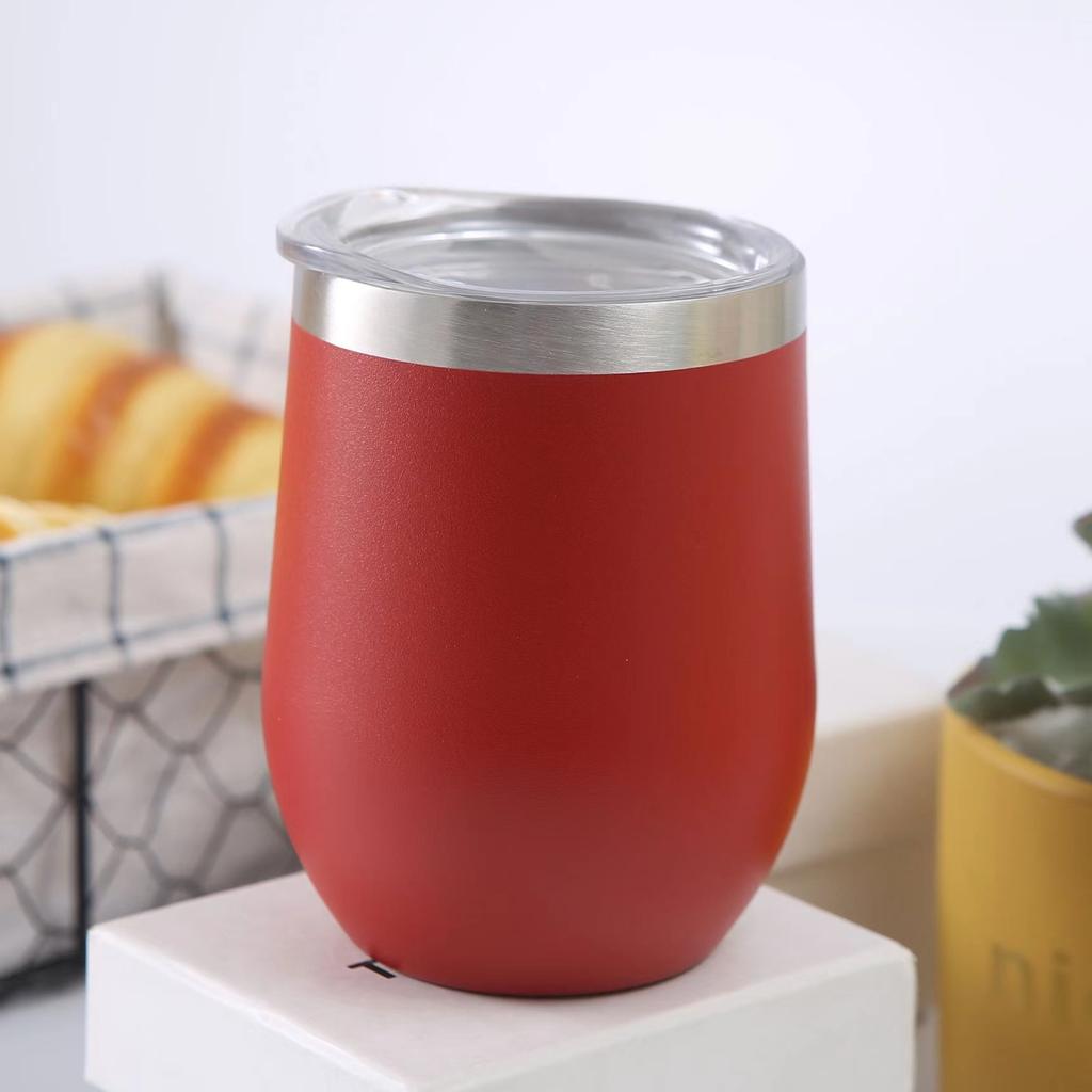 Cupă cu coajă de ouă, din oțel inoxidabil, în formă de U, cu vid dublu, cu burtă, cadou pentru pahar de vin roșu