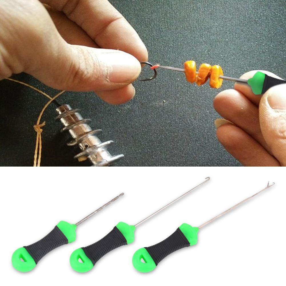 3Pcs Stainless Steel, Fishing Splicing Needle NaMacro diyeeni pad Carp Lures, Baits Attractants pc programmable vr Baiting Hook Drill Rig Tools