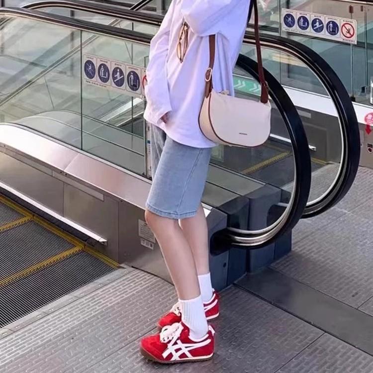 American retro red German training shoes women's 2025 new fashion versatile color matching flat-bottomed sports and leisure Forrest Gump shoes