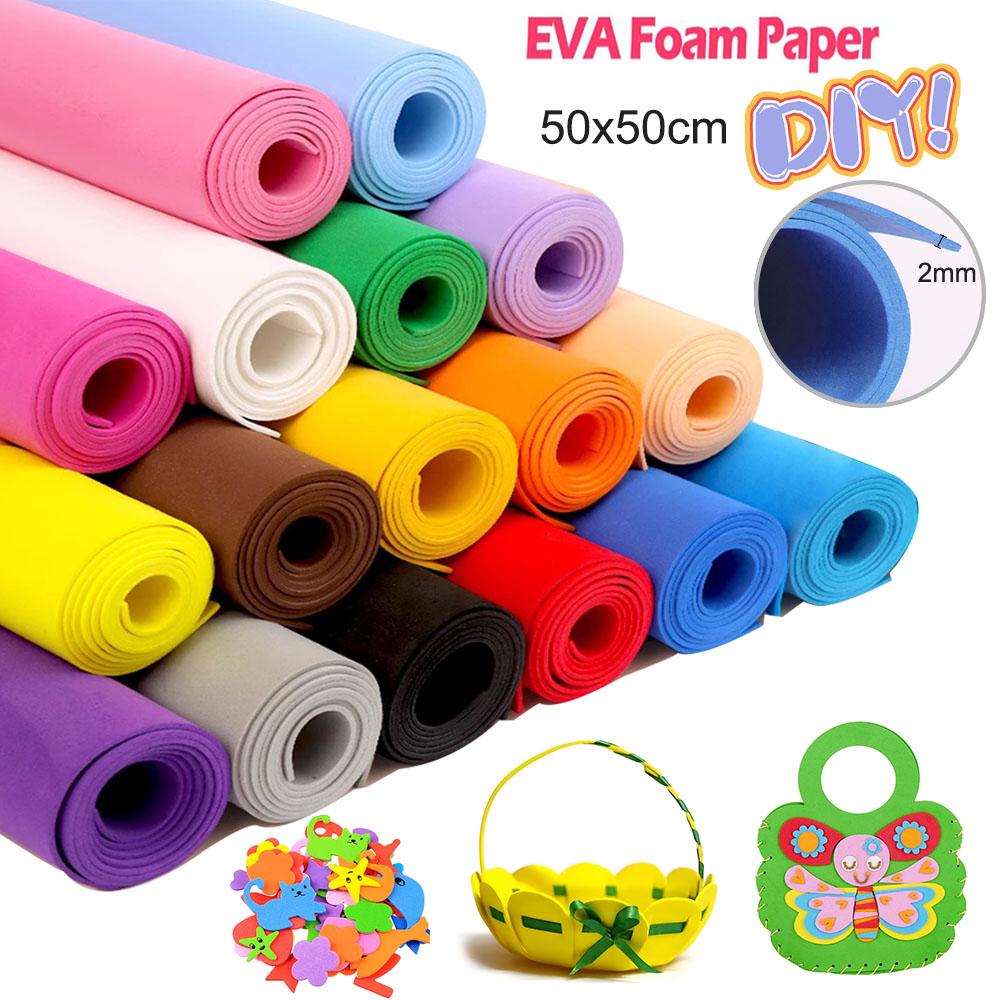 18 Colors Colorful Eva Foam Sheets Cosplay EVA Foam 2mm Thick 50cm*50cm EVA Foam Papers for Arts Crafts DIY Project