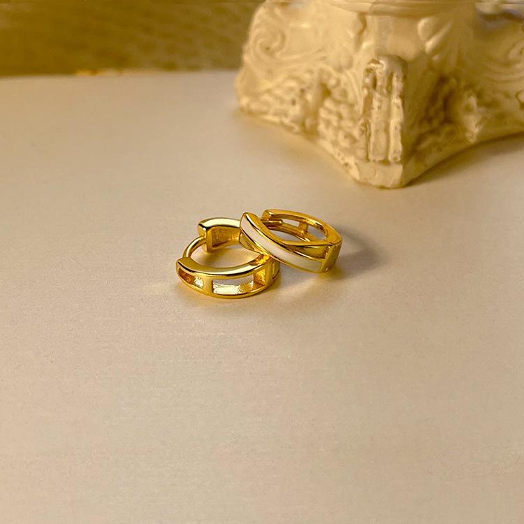 

Покрытые настоящим золотом корейские минималистичные серьги-каффы в виде крестов в стиле легкой роскоши