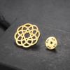 LIKGREAT Vintage Flower of Life Brooch Hollow Sacred Geometry Pin Stainless Steel Amulet Bless Jewelry Birthday Gift 2025New