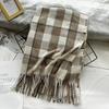 High End Couple Imitation Cashmere Small Plaid Scarf Autumn and Winter Tassel Warm Scarf Fashion Versatile Shawl