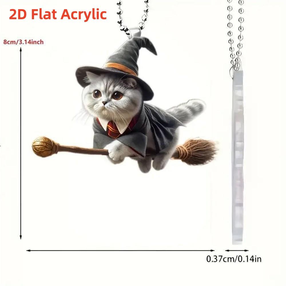 1PCS Christmas Tree Pendants Acrylic Cute Cat Hanging Ornaments for Wall Xmas Tree Decorations Party Supplies New Year Gifts