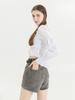 French Pleated Lantern Long Sleeve Shirt Women New Vintage White Square Collar Blouse Tops Female Korean Fashion Desidn Casual Clothing 2024
