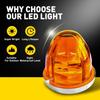 2x LED Amber Watermelon Lights Side Marker Truck Trailer Turn Signal Light 12V