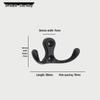 Nordic Black Wall-Mounted Shoe Cabinet with Coat and Hat Hooks
