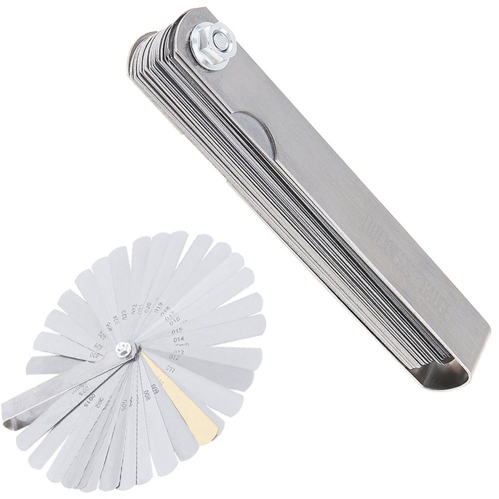 Feeler Gauge 32-Blades Imperial Metric Guitar String Height Tool Measuring Luthier Tool