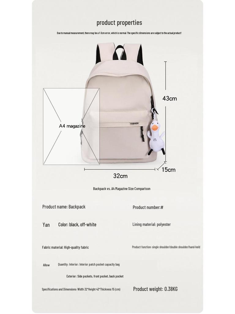 Sac à dos de voyage unisexe simple de grande capacité - Polyvalent pour les étudiants