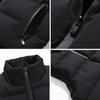 Men Waistcoat Stand Collar Sleeveless Slim Fit Vest Coat