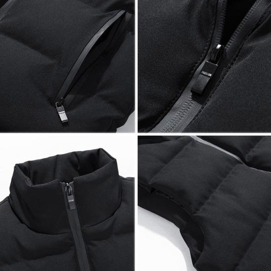 Men Waistcoat Stand Collar Sleeveless Slim Fit Vest Coat