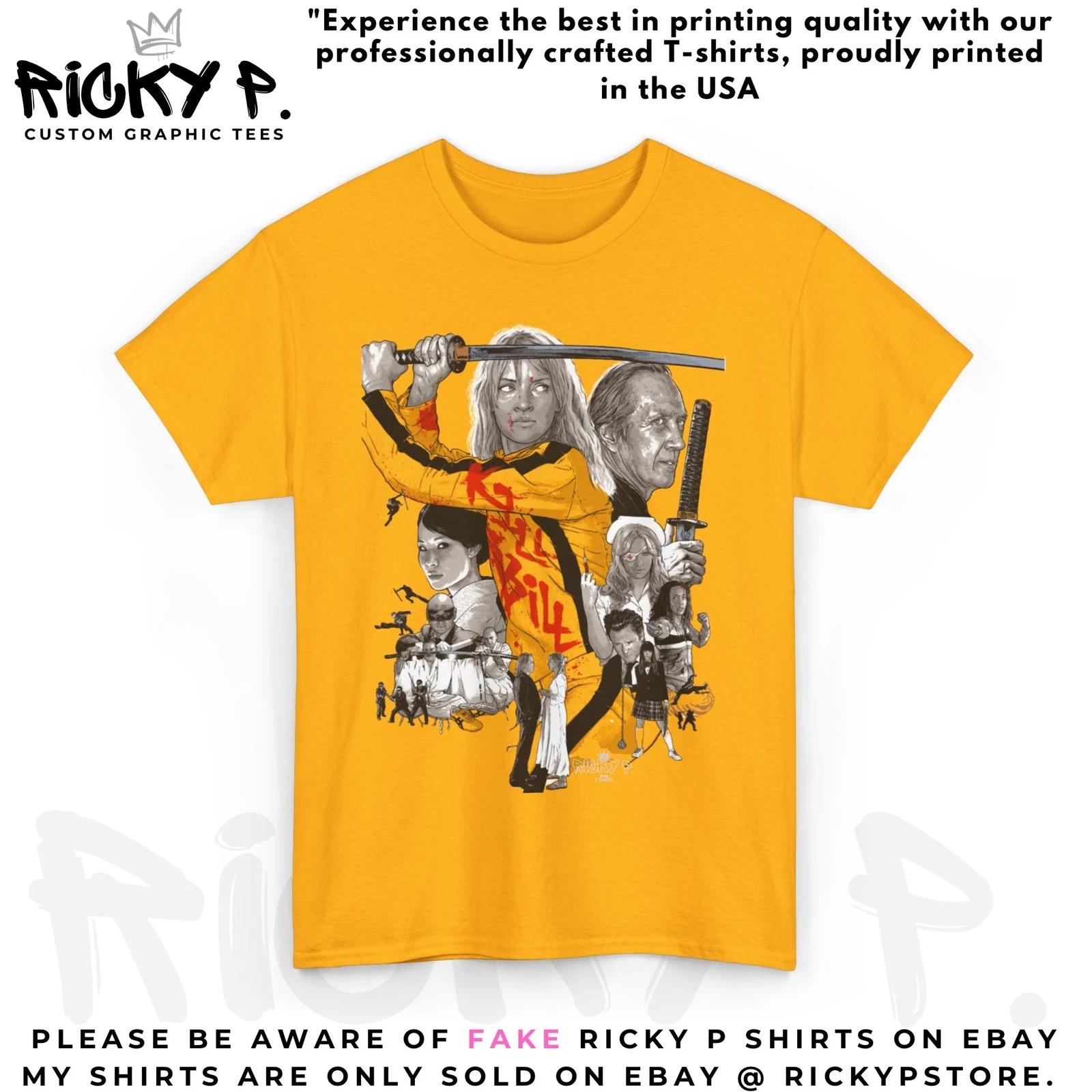Kill Bill Movie Quentin Tarantino 100% Cotton T-shirt Mens Tees Top Unisex Heavy Cotton Tee S