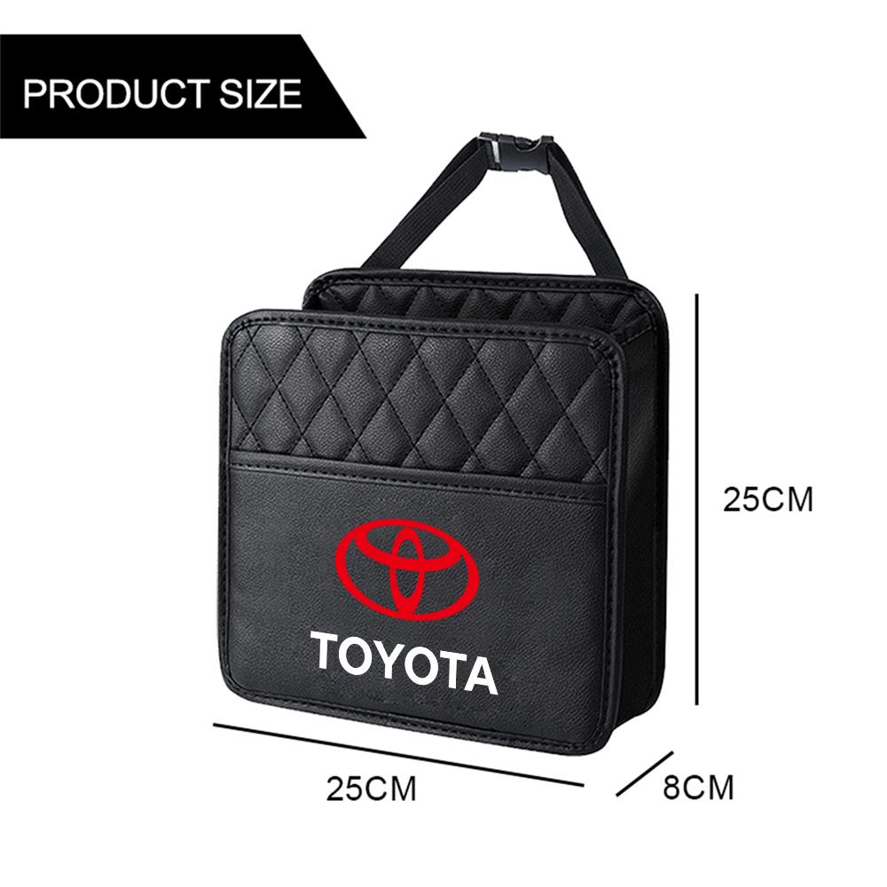 Car Backseat High Quality Leather Storage Bags Hanging Organizer Box For Toyota Corolla Yaris Aygo Prius RAV4 CHR Camry Avensis
