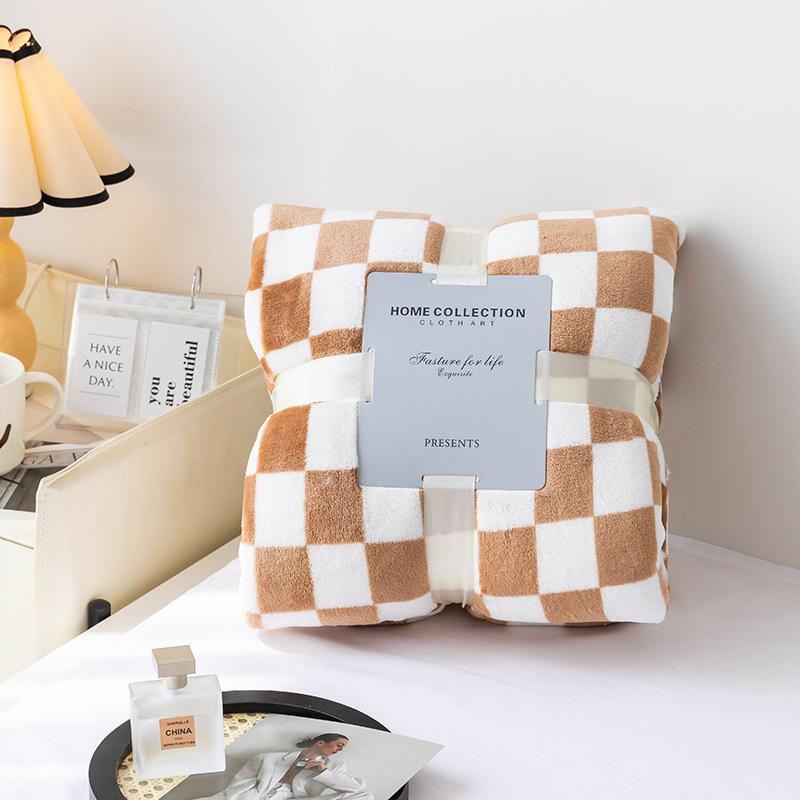 Fluffy Plaid Bed Blankets Warm Soft Coral Fleece Throw Blanket Sofa Cover Bedspread Bed For Kids Pet Home Textile Drop ship
