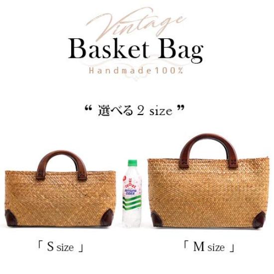 Basket Medium Natural Handbag [Smiley×2] Bag, Size, Material,