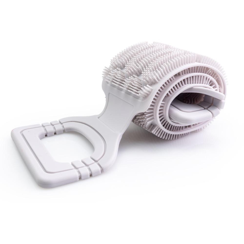 Extended Bath Scrubber Belt Double-sided Back Exfoliator Silicone Back Scrubber Towel Dead Skin