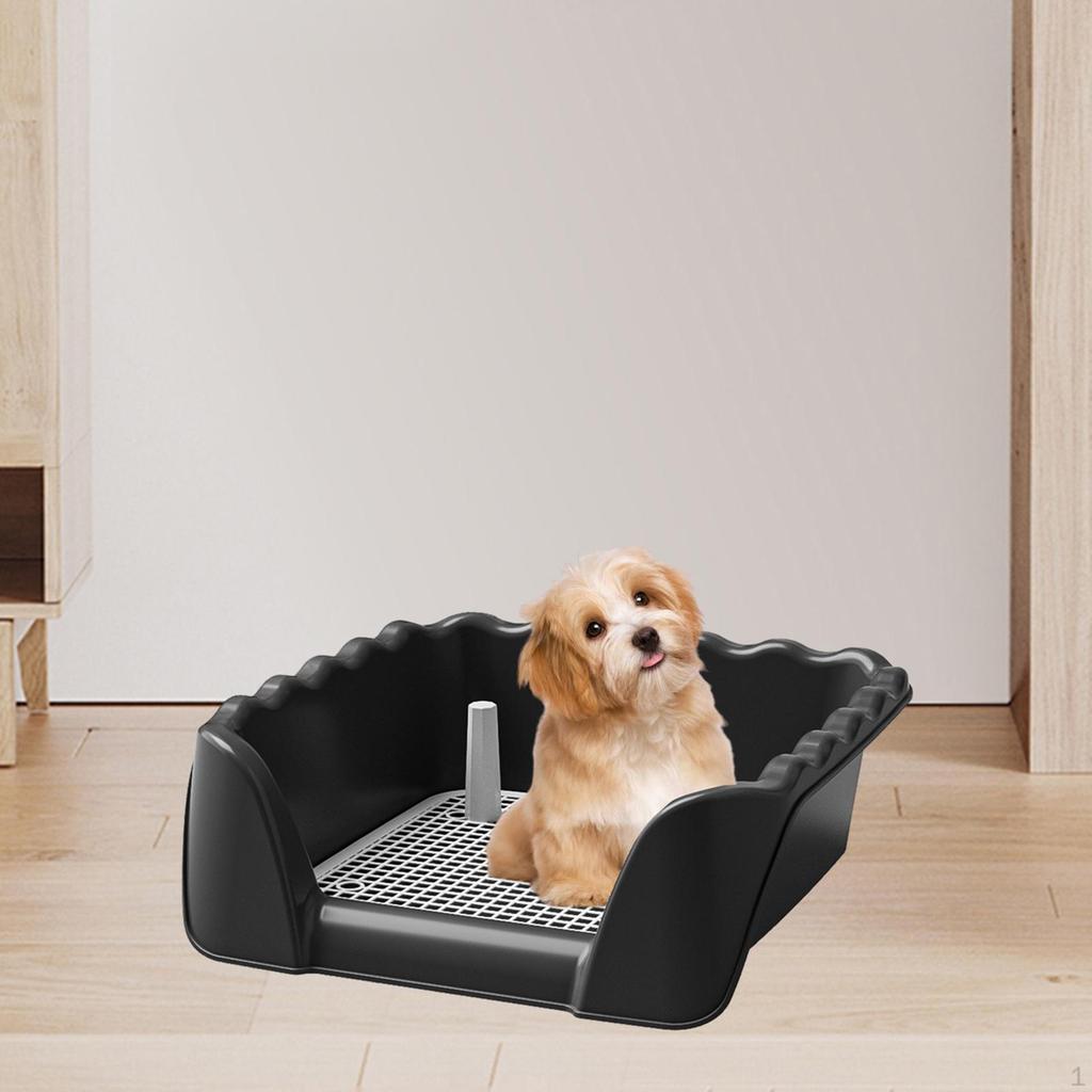 Dog Toilet Litter Box Detachable Heightened Fence Removable Training Potty Tray for Other Pets