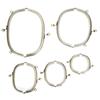 5Pcs Arc Shape Metal Purse Frame Bronze Embossed Clutch Frame  For Wallet Sewing