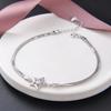 Lindon Dámské šperky Zirkon 925 Sterling Silver Geometrické korálky Řetízkový náramek Módní jemný svatební dárek pro přítelkyni