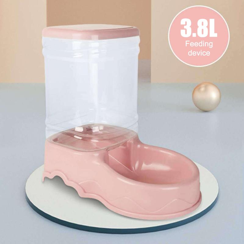 

Высококачественная автоматическая кормушка для домашних животных, поилка большой емкости для собак и кошек, 3,8 л, комбинированное ведро для хранения зерна, товары для животных