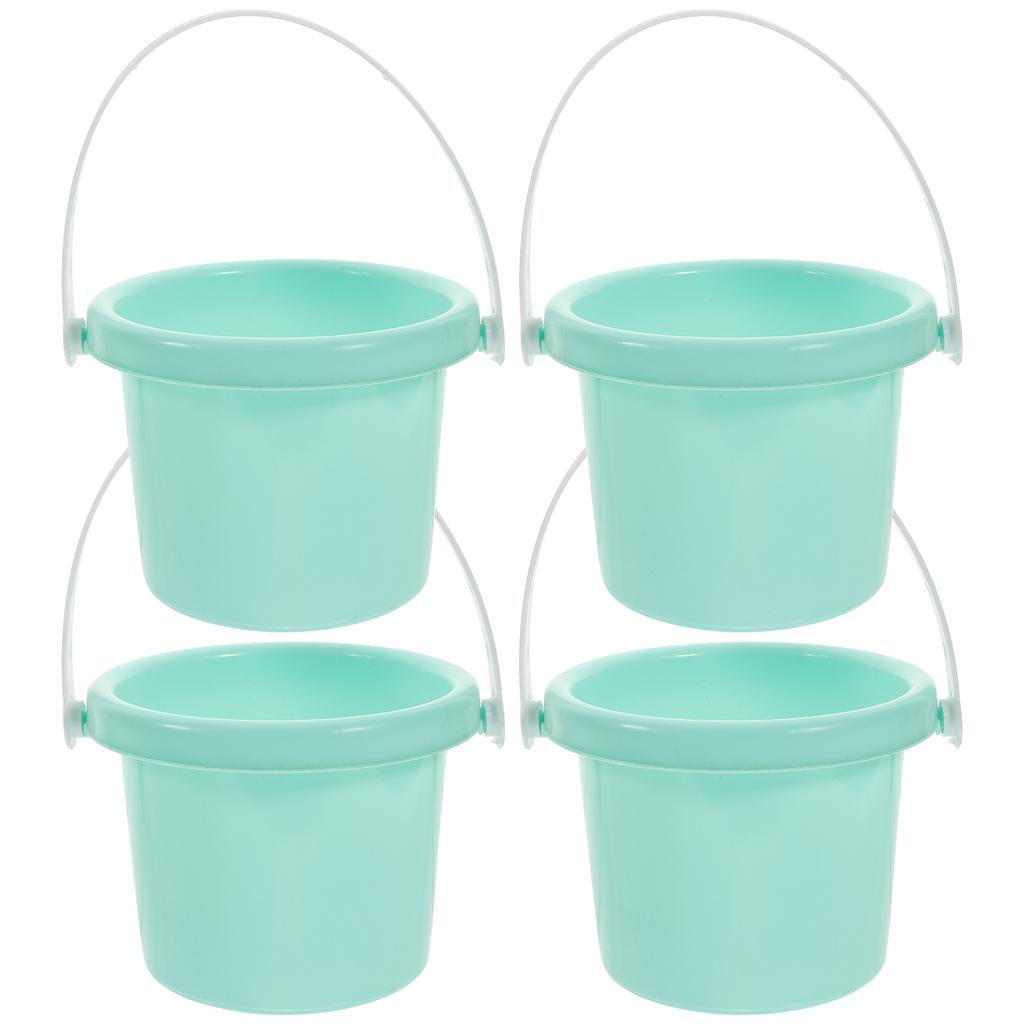 4 Pcs Sand Bucket Beach Plastic Barrel Child Childrens Toys Children’s Sandbox Pail for Kids Buckets