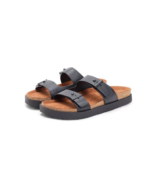 Tommy Hilfiger Coastland Cork Leather Sandals - Black (T52G1Asn400Mt1Bds)